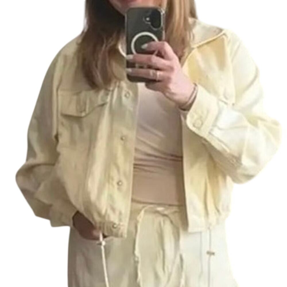 Splendid Yellow Lounge Denim Jacket Large